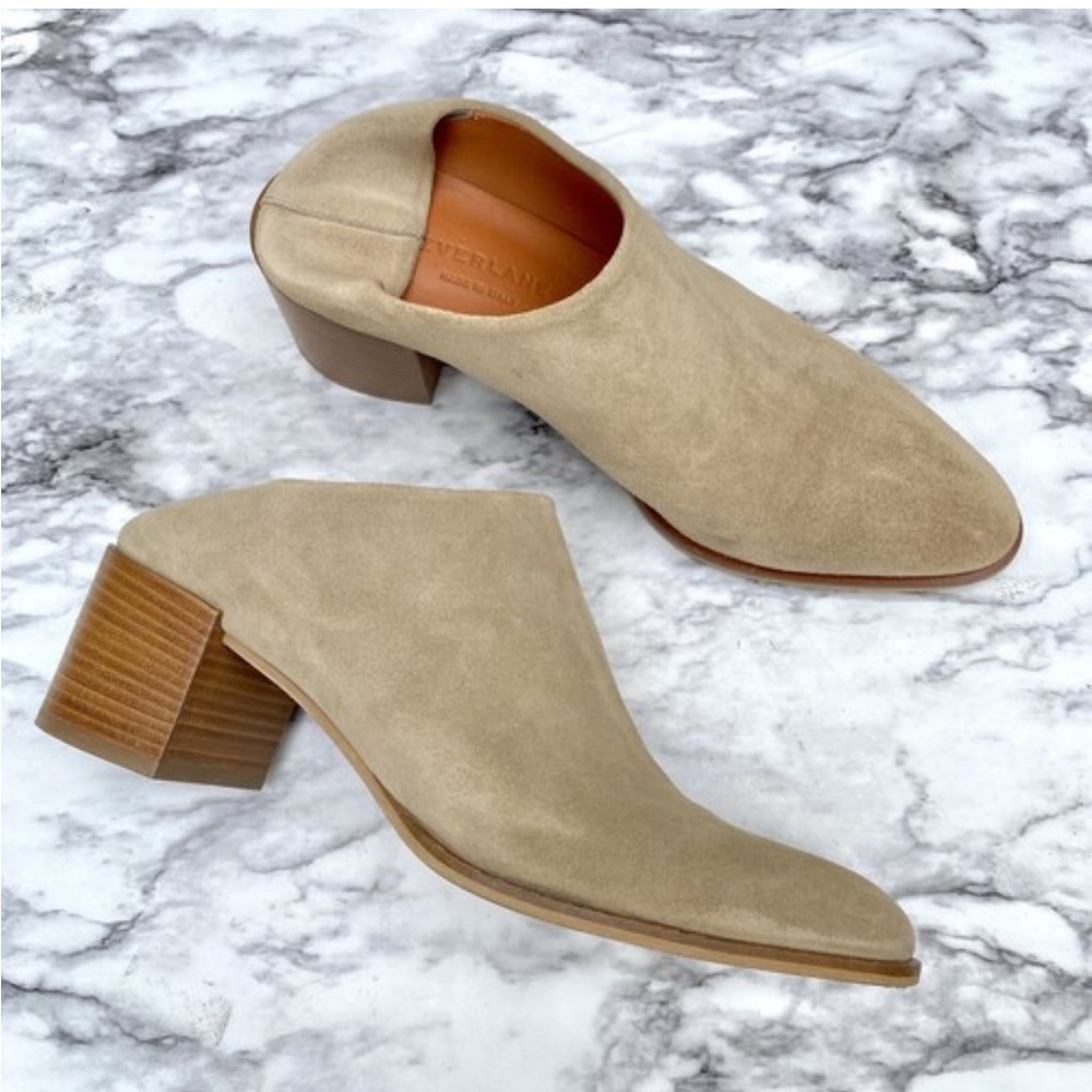 Everlane Beige Suede Leather Mules - Picture 2 of 7